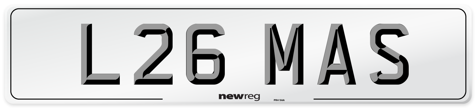 L26 MAS Number Plate from New Reg